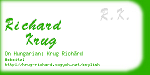 richard krug business card